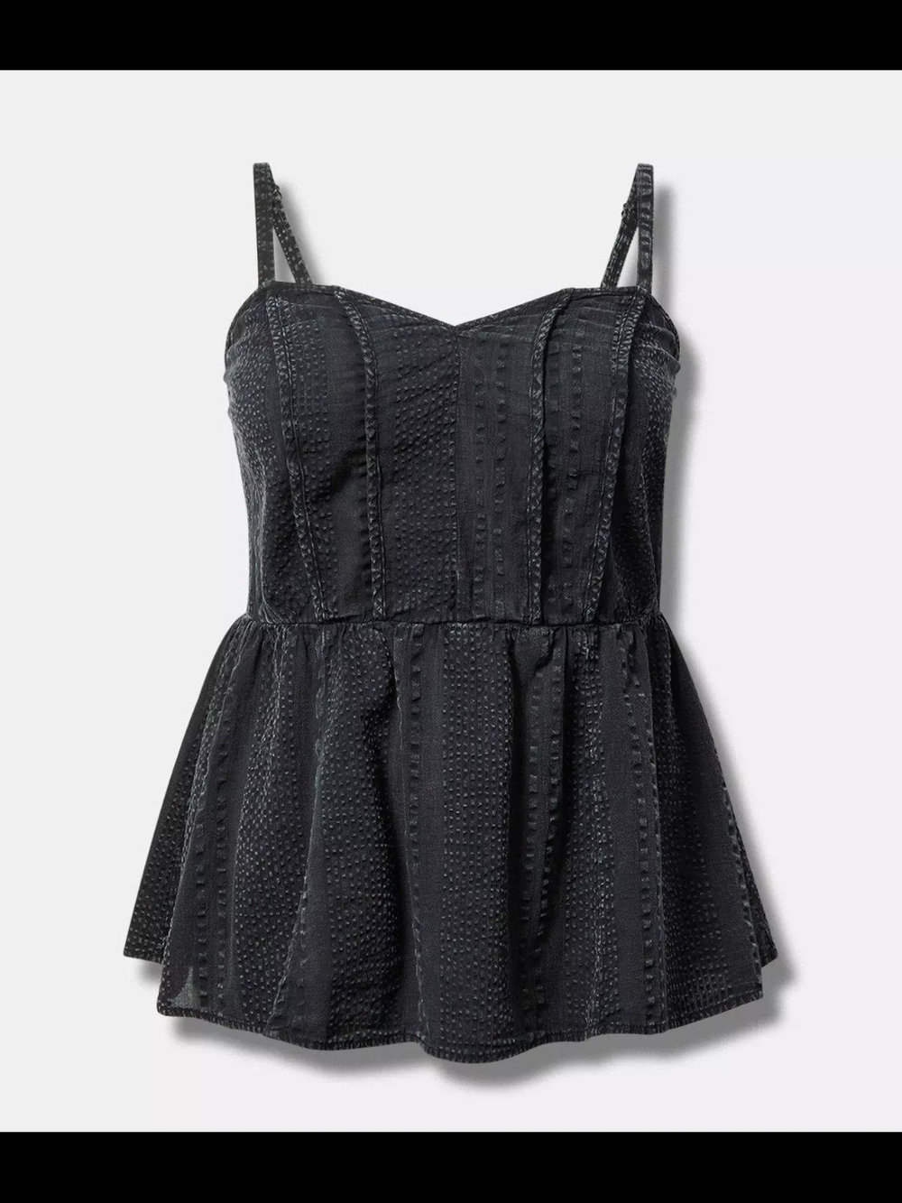 torrid Black Textured Skirt with Elastic Waist